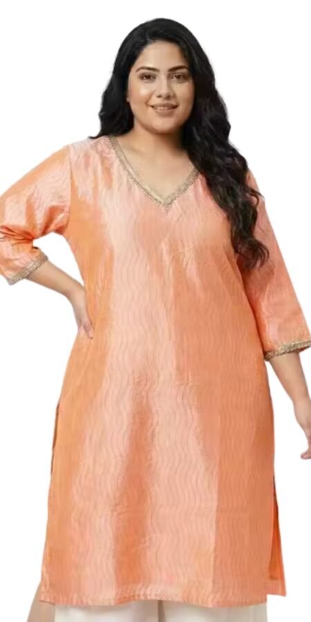 Knee Length Peach Kurti