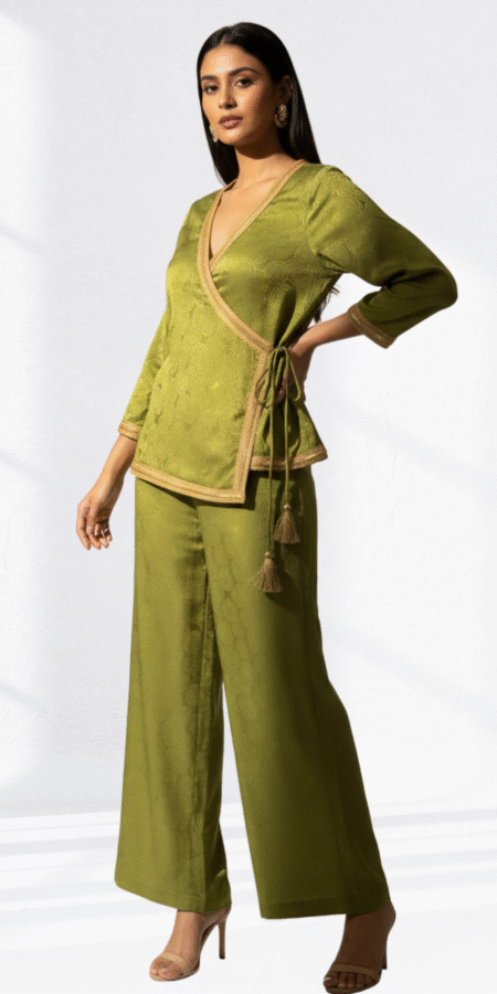 Green Co-ord set with Regular Fit Bottom