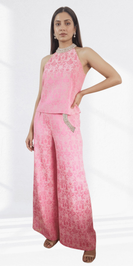 Pink Co-ord set with Regular Fit Bottom