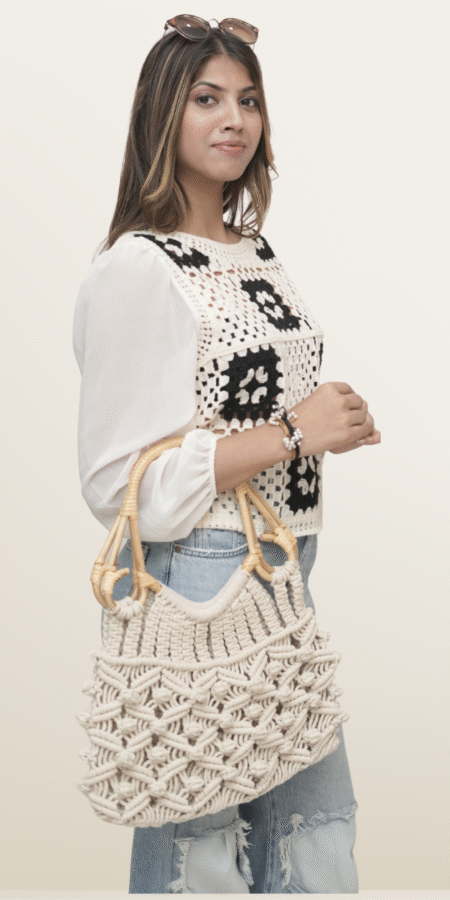 Hand Crafted Knitted Handbag