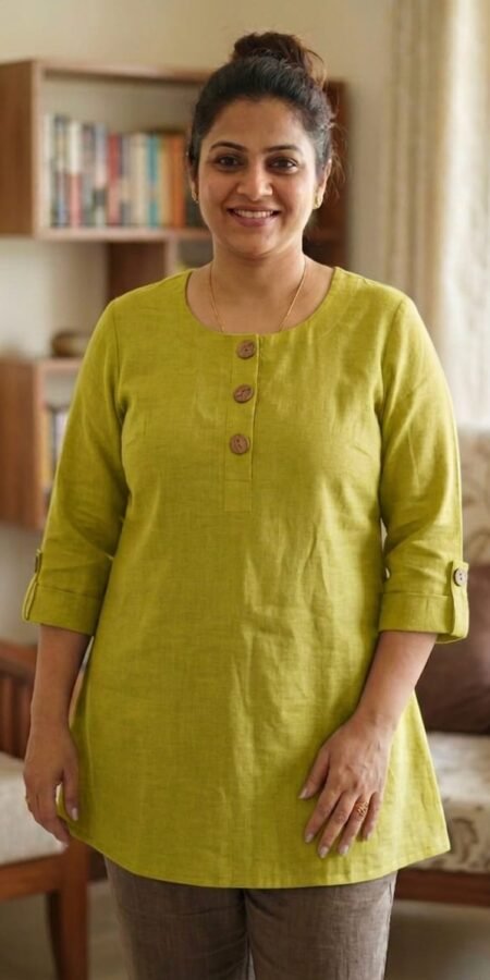 Lime Yellow Short Kurti